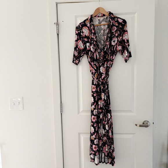 Boden Lavinia Wrap Dress Floral Jersey Modest Maxi - Picture 4 of 8